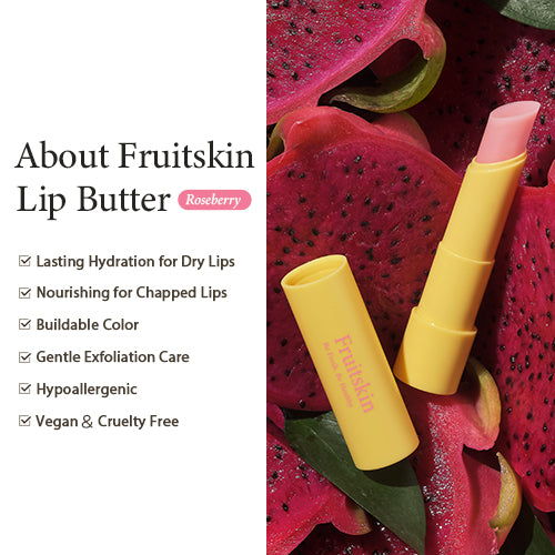 Vegan Fresh Fruit Lip Butter 01.Roseberry