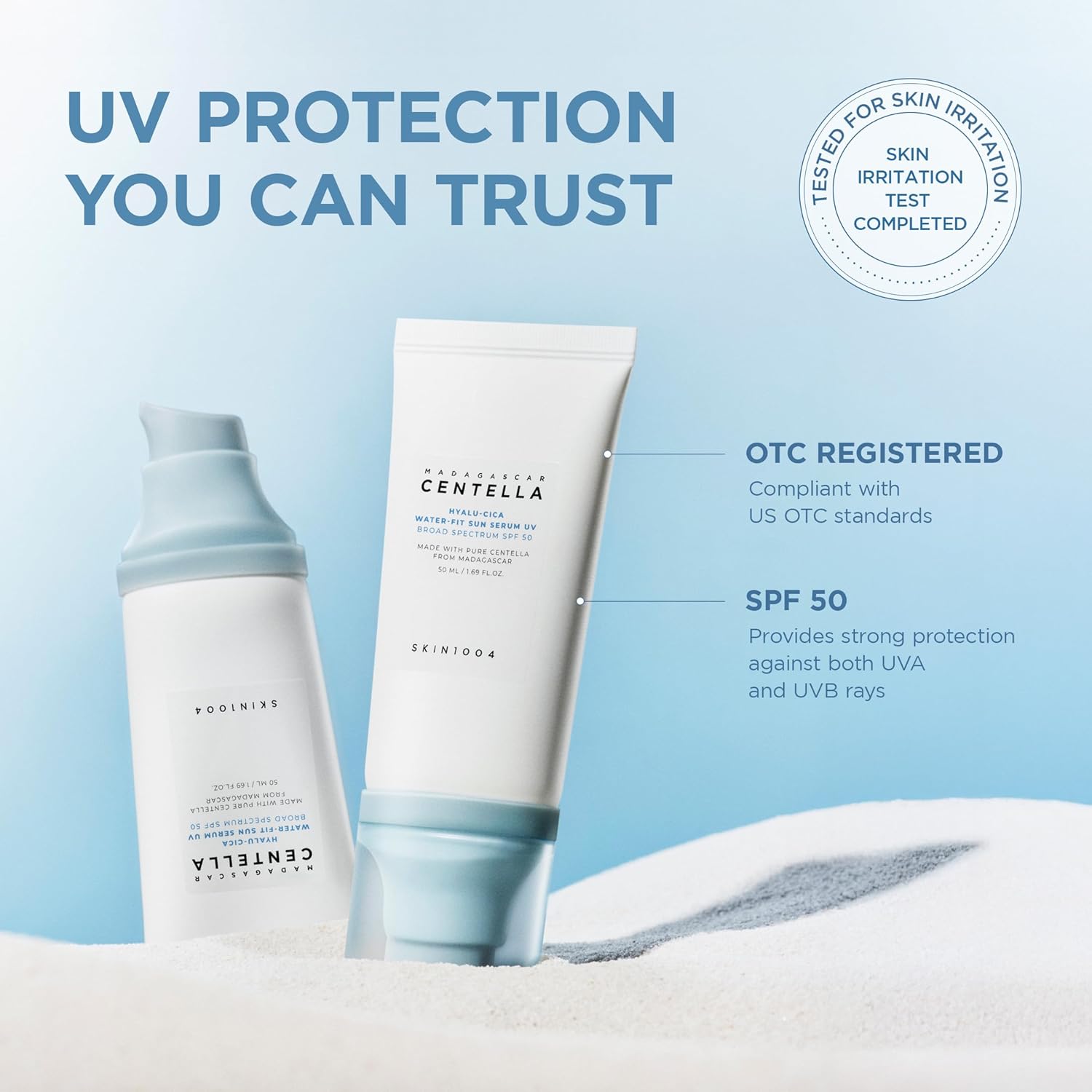 Madagascar Centella Hyalu-Cica Water-Fit Sun Serum UV