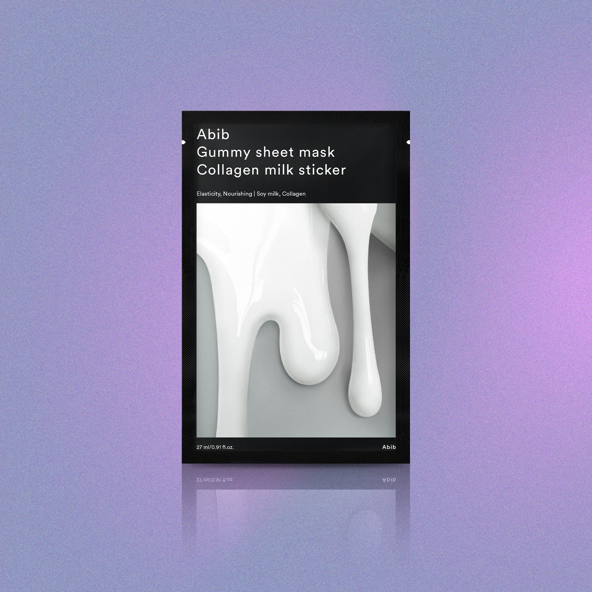 Gummy sheet mask collagen milk sticker