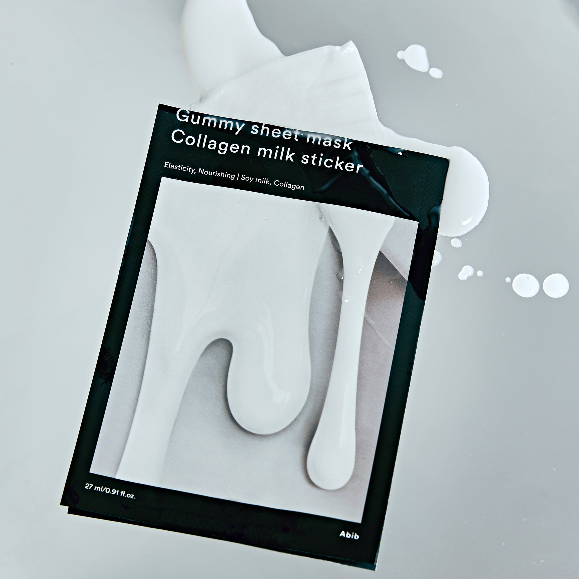 Gummy sheet mask collagen milk sticker