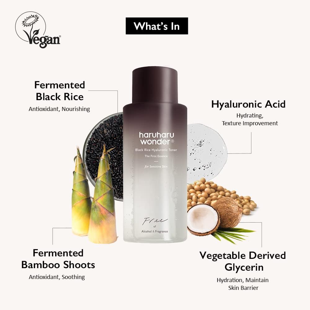 Black Rice Hyaluronic Toner Free of Alcohol Fragrance