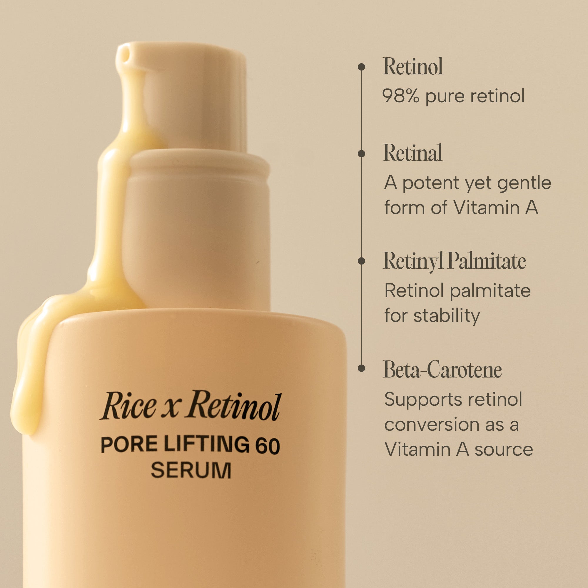 Rice x Retinol Pore Lifting 60 Serum – Nuriglow
