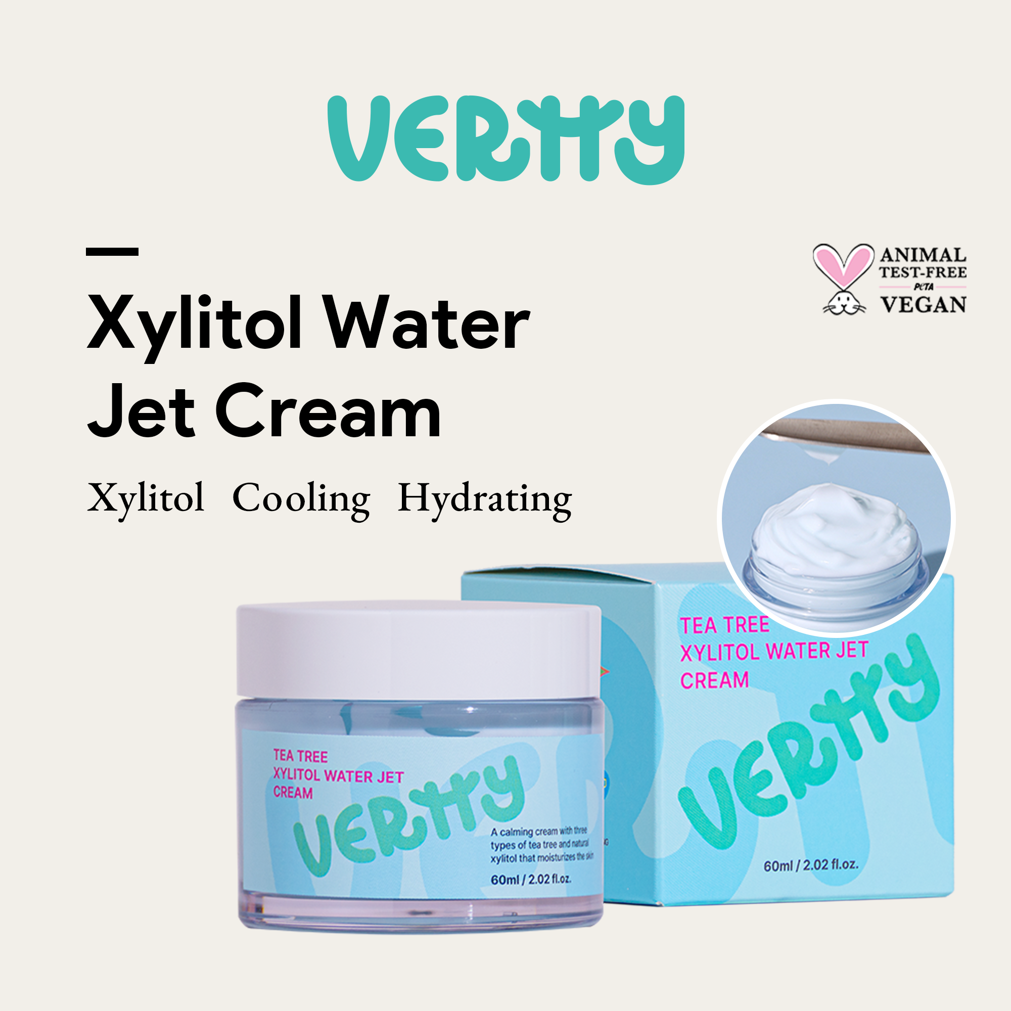 Tea Tree Xylitol Water Jet Cream