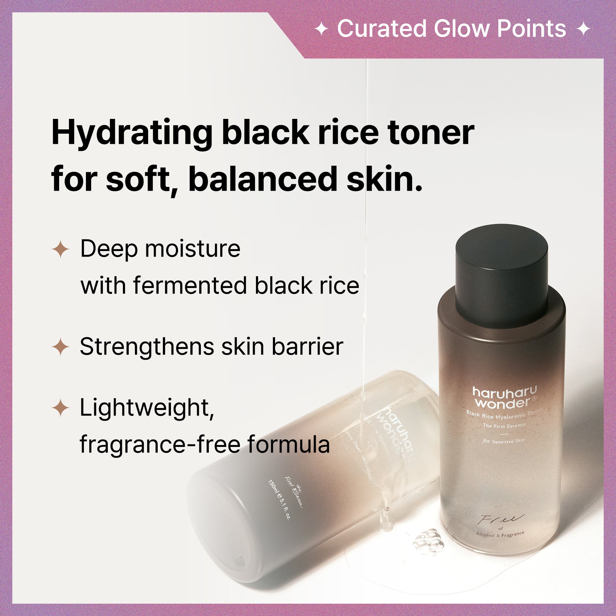 Black Rice Hyaluronic Toner Free of Alcohol Fragrance